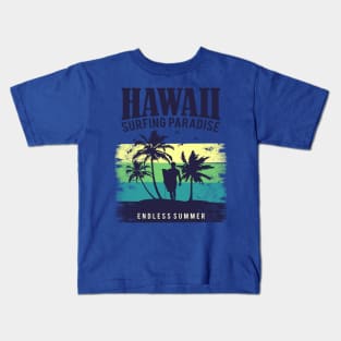 Hawaii, The Surfer's Paradise Kids T-Shirt